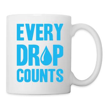 Réservoir d’eau de pluie - récupération de l’eau de pluie - Mug blanc - blanc - Droite