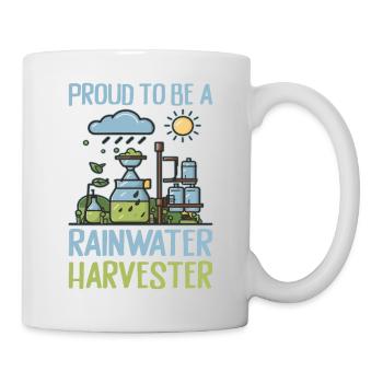 Réservoir d’eau de pluie - récupération de l’eau de pluie - Mug blanc - blanc - Droite