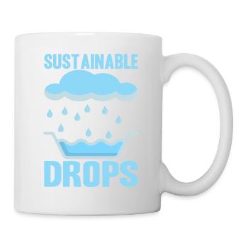 Réservoir d’eau de pluie - récupération de l’eau de pluie - Mug blanc - blanc - Droite