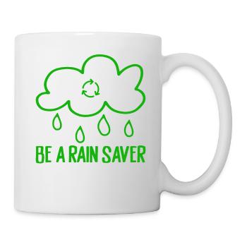 Réservoir d’eau de pluie - récupération de l’eau de pluie - Mug blanc - blanc - Droite