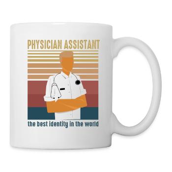 flag USA physician assisutant Rretro Student - Mug blanc - blanc - Droite