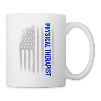 flagge USA Physiotherapeut Rretro Student - Tasse - Weiß - Rechts