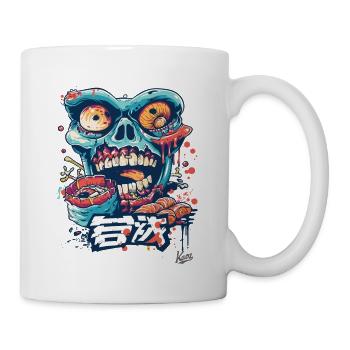 Ramen Sushi Thon Manger Crâne - Mug blanc - blanc - Droite