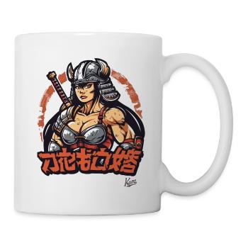 Eine Japanische Barbaren Wikinger Krieger Königin - Tasse - Weiß - Rechts