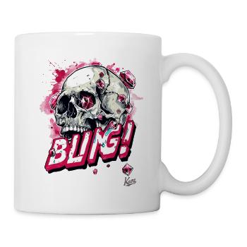 Diamanten Rubine Bling Totenkopf - Tasse - Weiß - Rechts