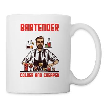 Bartender, We Serve Beer Colder Than Your Ex - Tasse - Weiß - Rechts