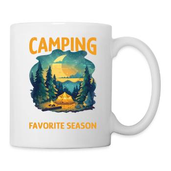 Le camping est ma saison 2 préférée - Mug blanc - blanc - Droite