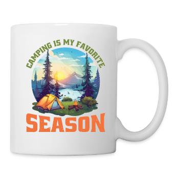 Le camping est ma saison préférée - Mug blanc - blanc - Droite