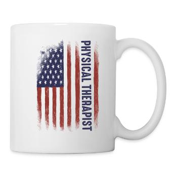flagge USA Physiotherapeut Rretro Student - Tasse - Weiß - Rechts