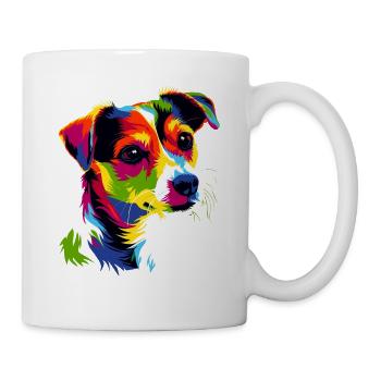 Jack Russell Terrier Couleurs vives Chiens Russells - Mug blanc - blanc - Droite