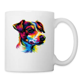 Jack Russell Terrier Couleurs vives Chiens Russells - Mug blanc - blanc - Droite