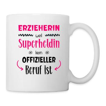 Erzieherin Superheldin - Tasse - Weiß - Rechts