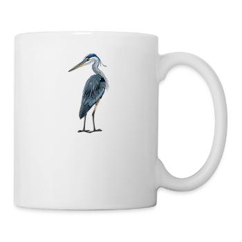 Héron accro - Mug blanc - blanc - Droite