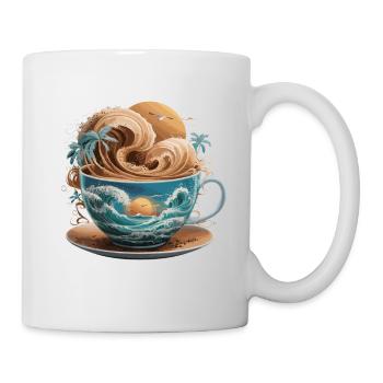Tropical Beach Waves Kaffeetasse für eine - Tasse - Weiß - Rechts