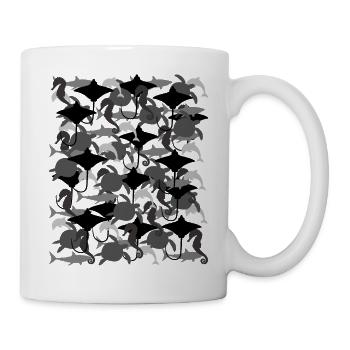 Ocean Camouflage – Meeresleben im Tarnstil - Tasse - Weiß - Rechts