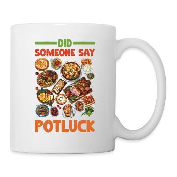 Quelqu’un a-t-il dit repas-partage - Mug blanc - blanc - Droite