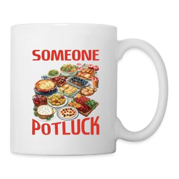 Quelqu’un a-t-il dit potluck 2 - Mug blanc - blanc - Droite