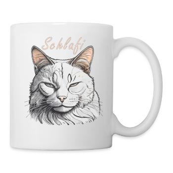 CAT Schlafi - Mug blanc - blanc - Droite