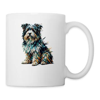 Polygon Art Tibetan Terrier Terriers - Mug - white - Right