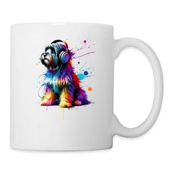 Casque Splash Art coloré Tibetan Terrier - Mug blanc - blanc - Droite