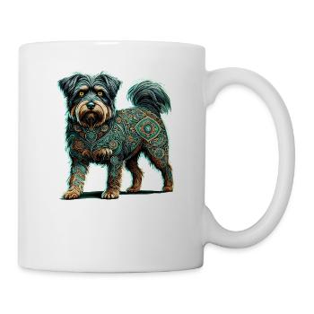 Mandala Art Tibetan Terrier Terriers - Mug - white - Right