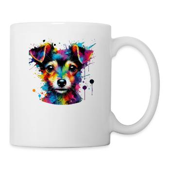 Colorful Splash Art Toy Fox Terrier American Toy - Mug - white - Right