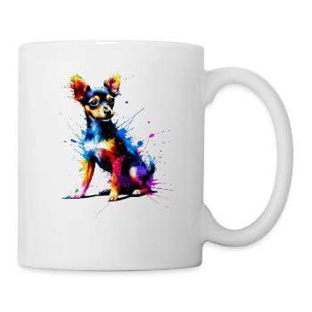 Colorful Splash Art Toy Fox Terrier American Toy - Mug - white - Right
