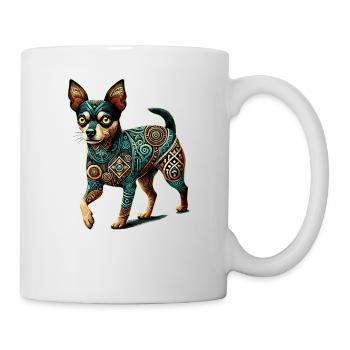 Mandala Art Toy Fox Terrier American Toy Terriers - Mug - white - Right