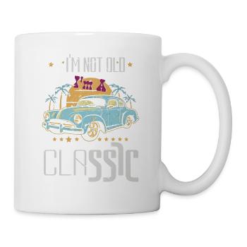 Fan de voitures anciennes I_m pas vieux je suis un classique - Mug blanc - blanc - Droite