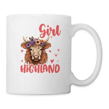 Just A Girl Who Loves Highland Cows - Tasse - Weiß - Rechts