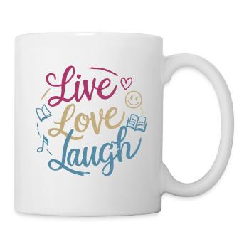 LEBE LIEBE LACHEN - Tasse - Weiß - Rechts