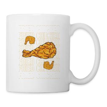 Fried Chicken Fast Food Fry Wings - Tasse - Weiß - Rechts