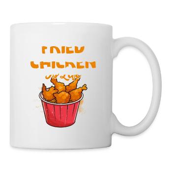Fried Chicken Is Life Fry Fast Food - Tasse - Weiß - Rechts