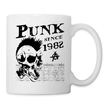 42 Jahre alt und immer noch Punk, Punks nicht tot, Punk - Tasse - Weiß - Rechts