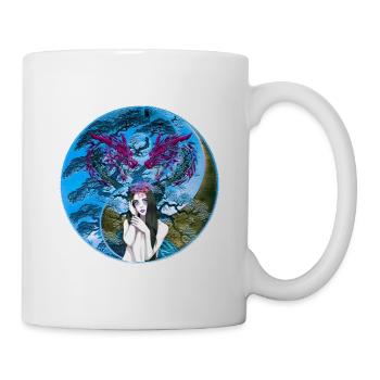 YingYang Dragon Dragon Fée Elfe Mystique - Mug blanc - blanc - Droite