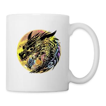Dragon Dragon Mythical Creatures Mythical Creatures Fairy Tale - Mug - white - Right