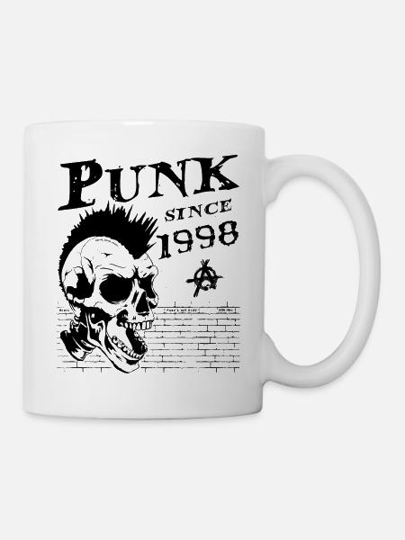 Punk depuis 1998, Punks Not Dead, 26 ans et - Mug blanc - blanc