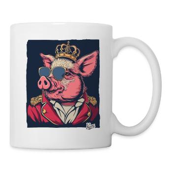 The Cool Pig King: King of the Pigs - Mug - white - Right