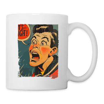 1950er Seemann Cartoon: Das ist so eng! - Tasse - Weiß - Rechts