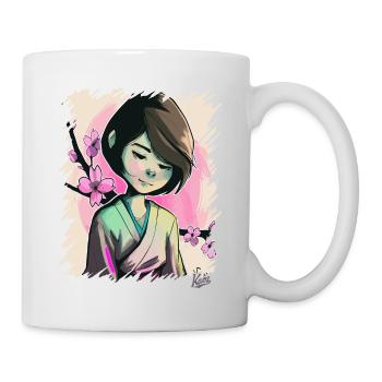 La Sakura Girl japonaise - Mug blanc - blanc - Droite
