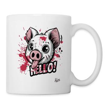 Cute, Funny, Cool Graffiti Pig - Mug - white - Right