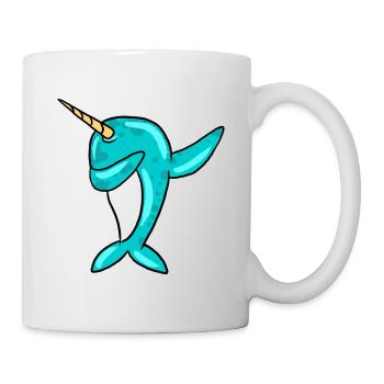 Dabbing Narwhal Funny Unicorn Of The Sea Dab Cool - Mug - white - Right