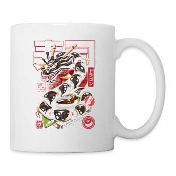 Japon Great sushi Dragon - Mug blanc - blanc - Droite