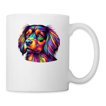 Colorful Pop Art Small Munsterlander - Mug - white - Right