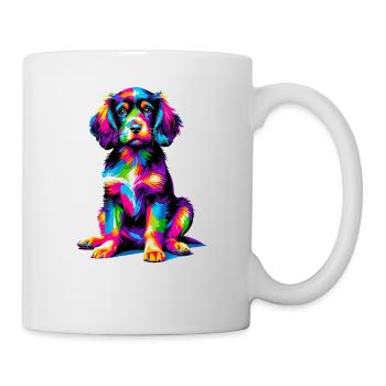 Colorful Pop Art Small Munsterlander - Mug - white - Right
