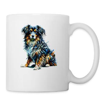 Polygon Art Kleine Münsterländer Münsterländer - Tasse - Weiß - Rechts