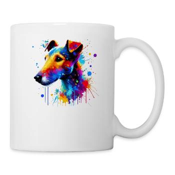 Colorful Splash Art Smooth Fox Terrier - Mug - white - Right