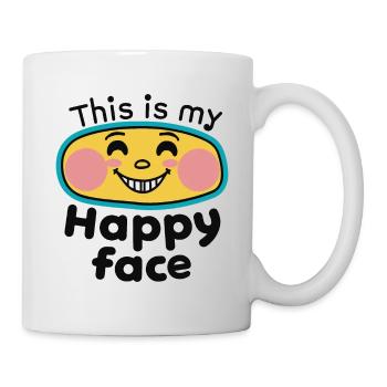 DAS IST MEIN GLÜCKLICHES GESICHT - Tasse - Weiß - Rechts