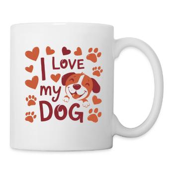 J’AIME MON CHIEN - Mug blanc - blanc - Droite