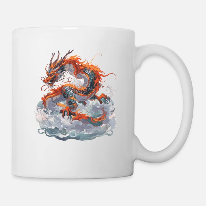 Drache Drachen Fabeltier Märchen - Tasse - Weiß